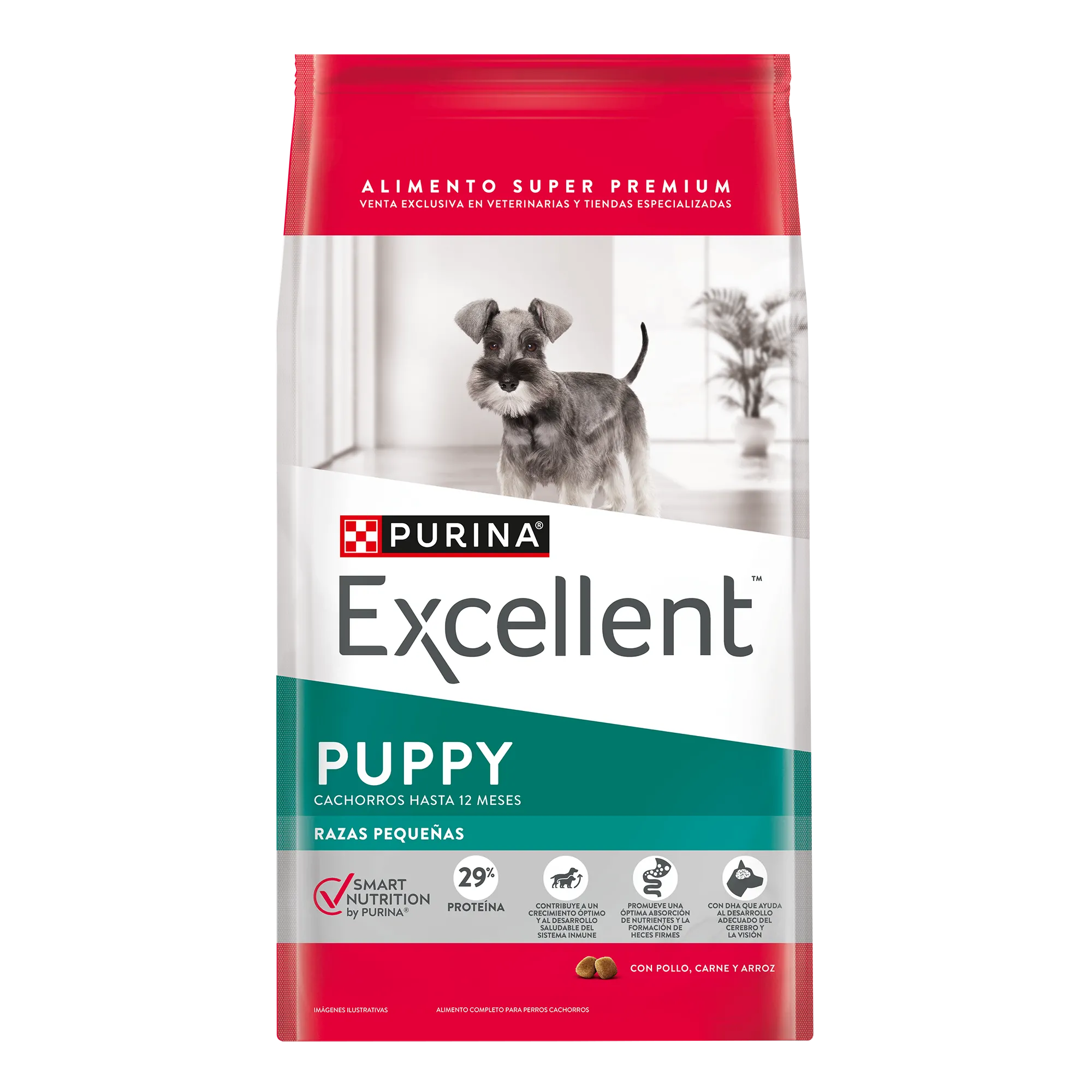 Alimento para cachorros Purina Excellent Puppy Razas pequeñas.