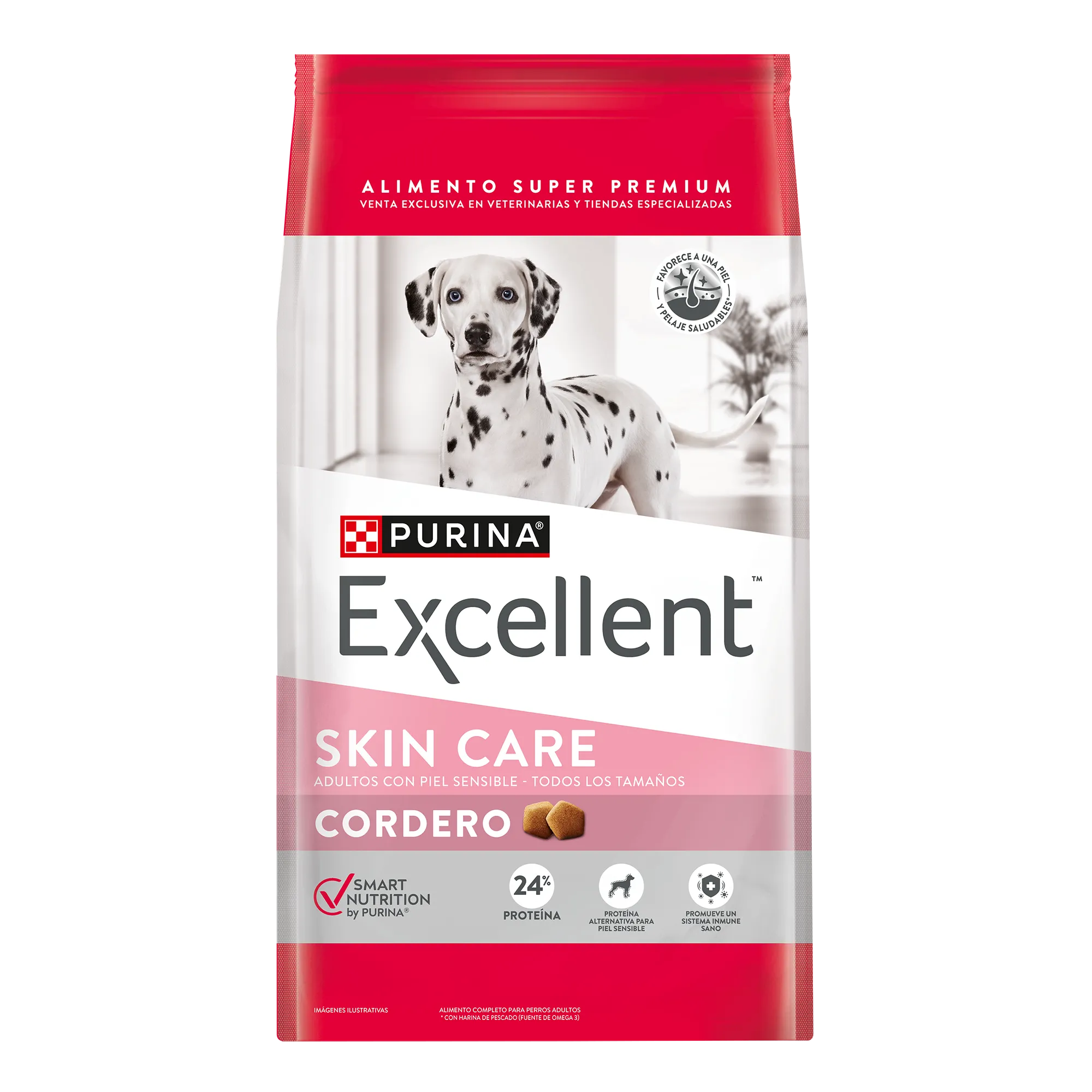 Alimento para perros Purina Excellent Skin Care Cordero para perros con piel sensible.